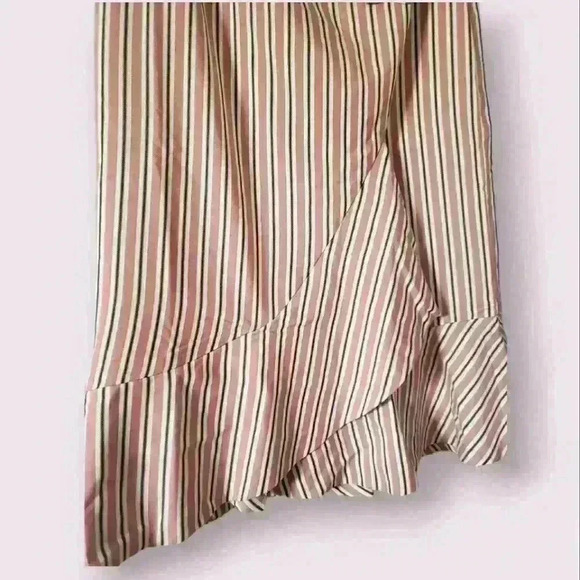 Ted Baker London Striped Midi Skirt in Red and White - Picture 3 of 5